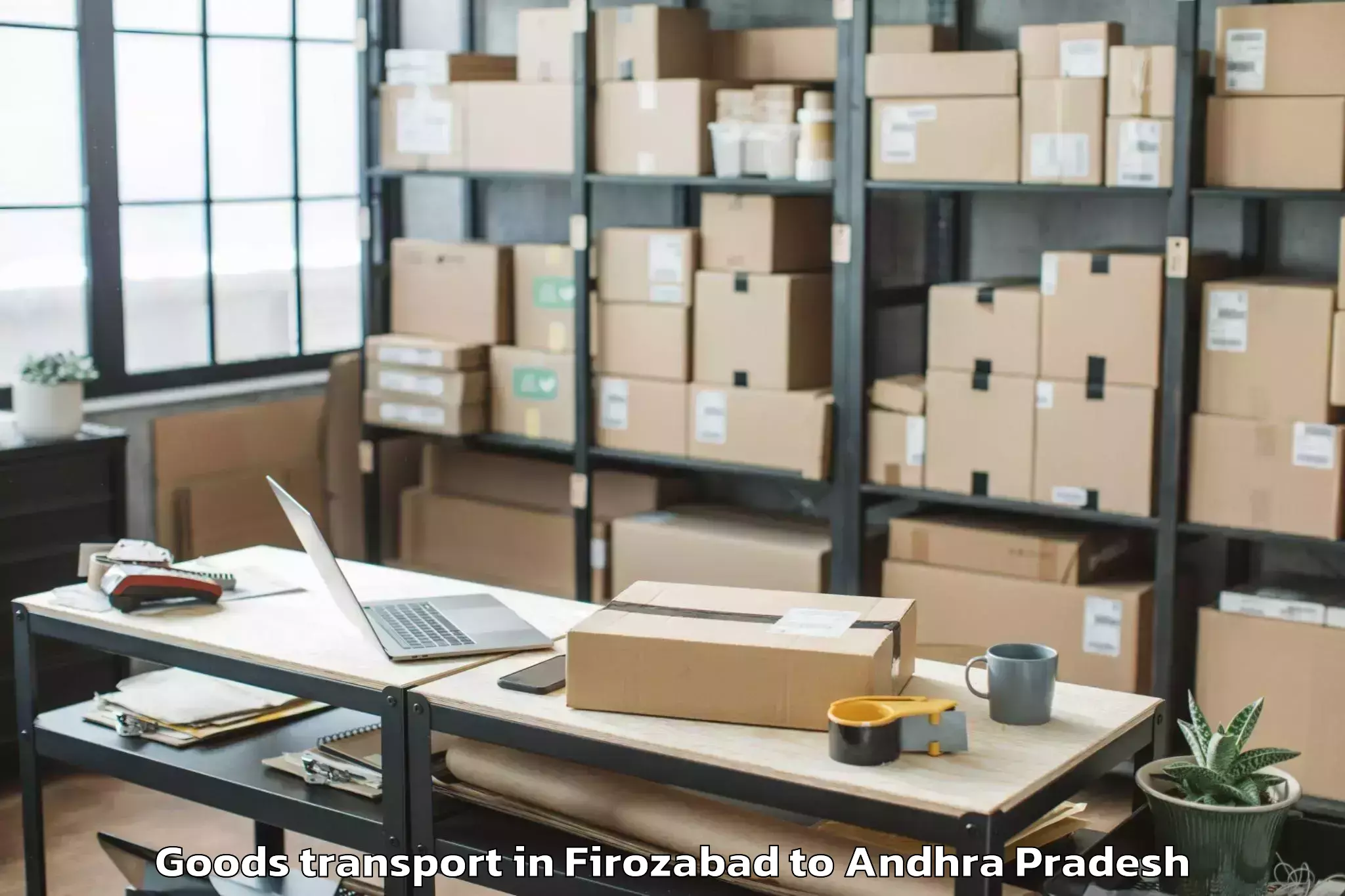 Book Firozabad to Biccavolu Goods Transport